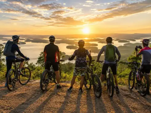 Cycling on the Border Hill of Banjar Regency
